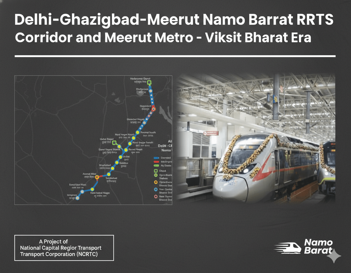 Delhi-Ghaziabad-Meerut Namo Bharat RRTS Corridor and Meerut Metro - Viksit Bharat Era