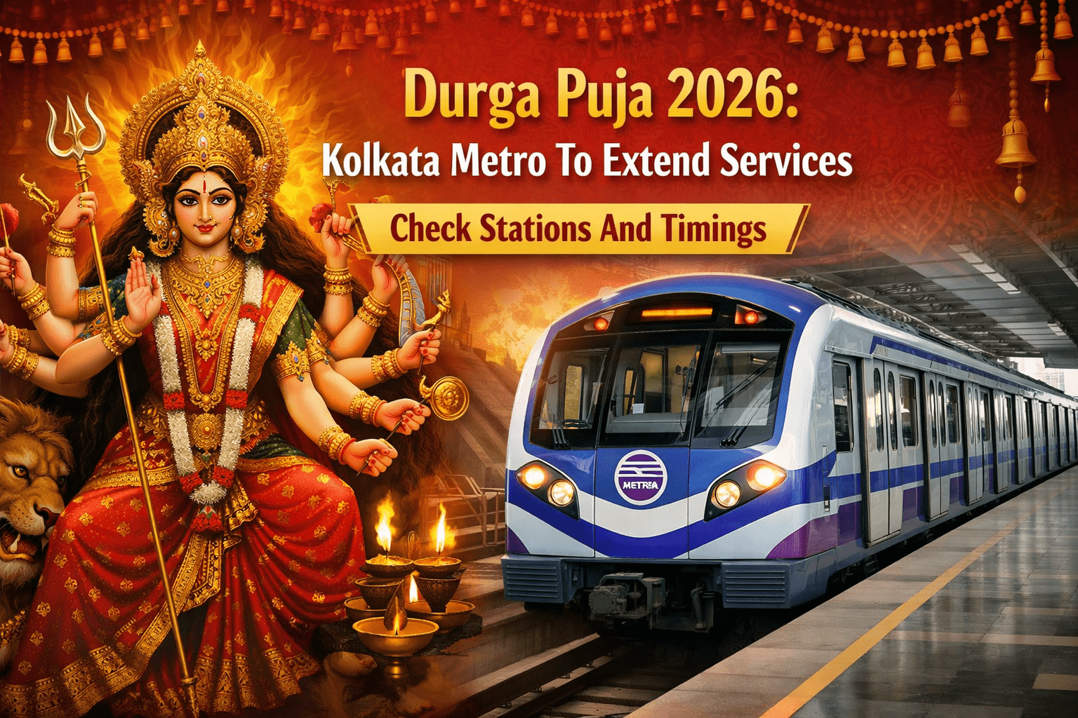 durga puja metro timing